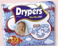 Drypers Wee Wee Dry - Baby Diapers